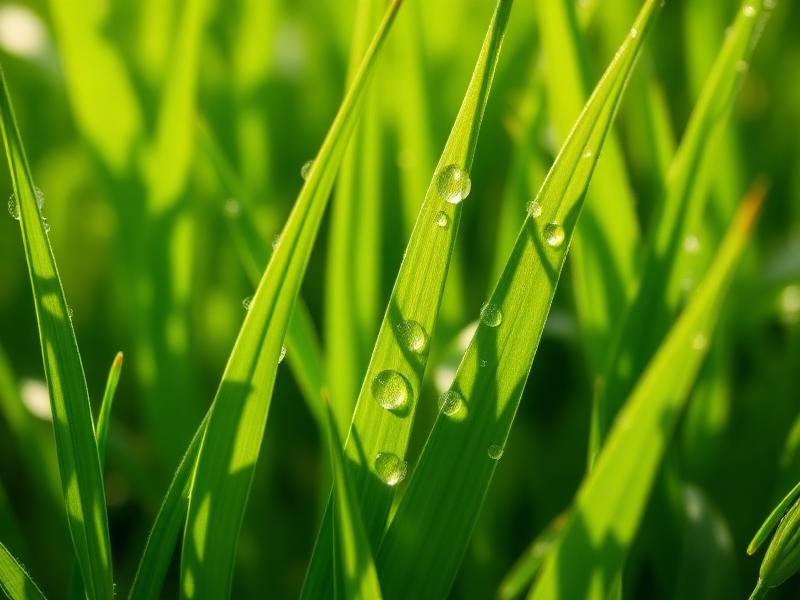 Organic young barley leaves