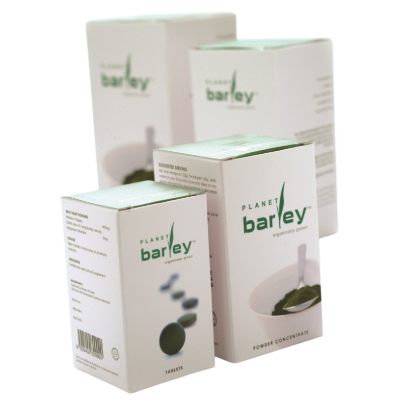 Planet Barley — organic green barley in tablets and powder