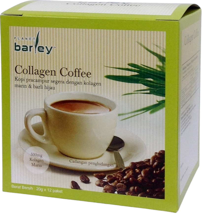 Planet Barley Collagen Coffee — 500mg marine collagen & green barley